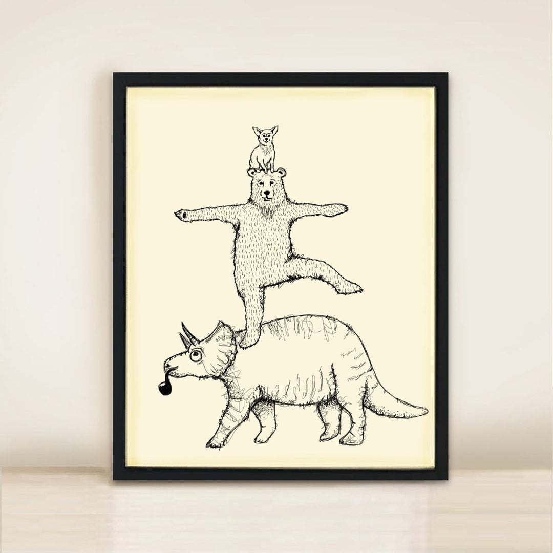 Old Bear New Tricks Poster Print A3