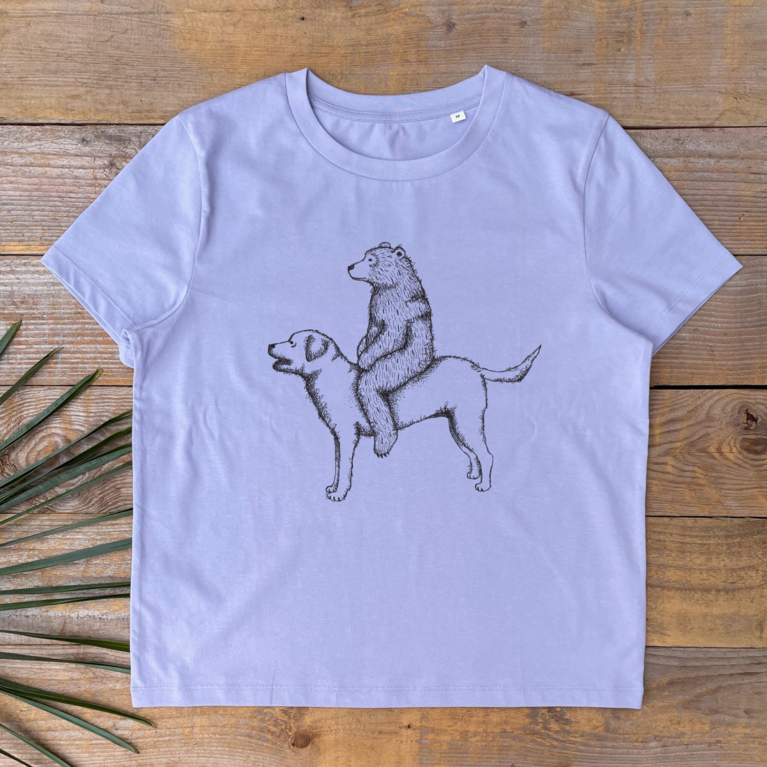 BEAR AND LABRADOR LILAC TEE