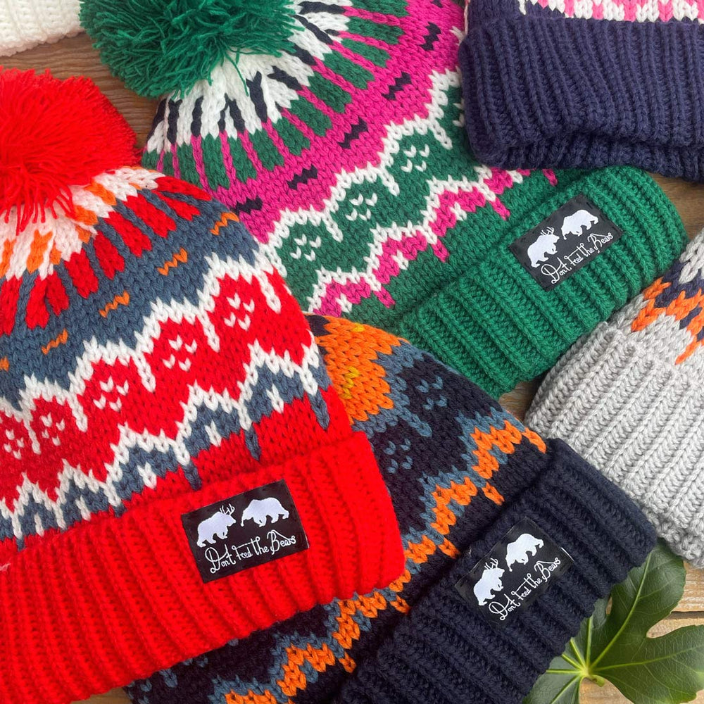 colourful ski hats