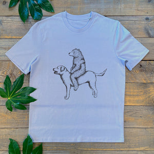 bear an labrador lilac mens tshirt