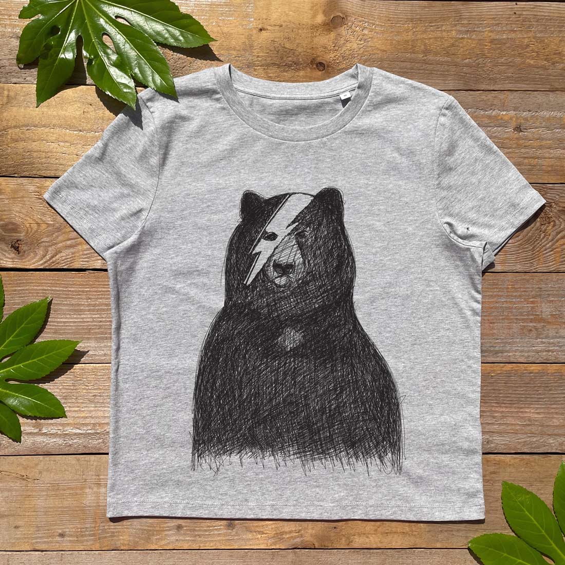 BOWIE BEAR GREY TSHIRT