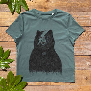 BEAR WITH BOWIE LIGHTNING TSHIRT