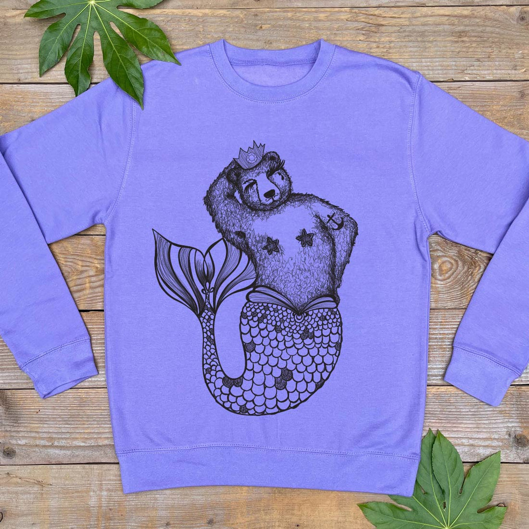MERMAID BEAR PURPLE JUMPER