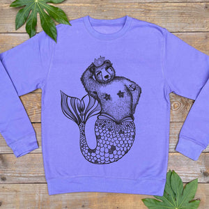 MERMAID BEAR PURPLE JUMPER