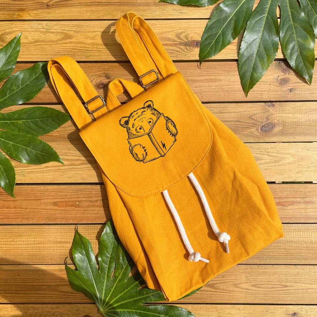 book bear rcksack mustard colour