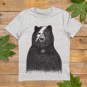 david bowie bear grey tshirt