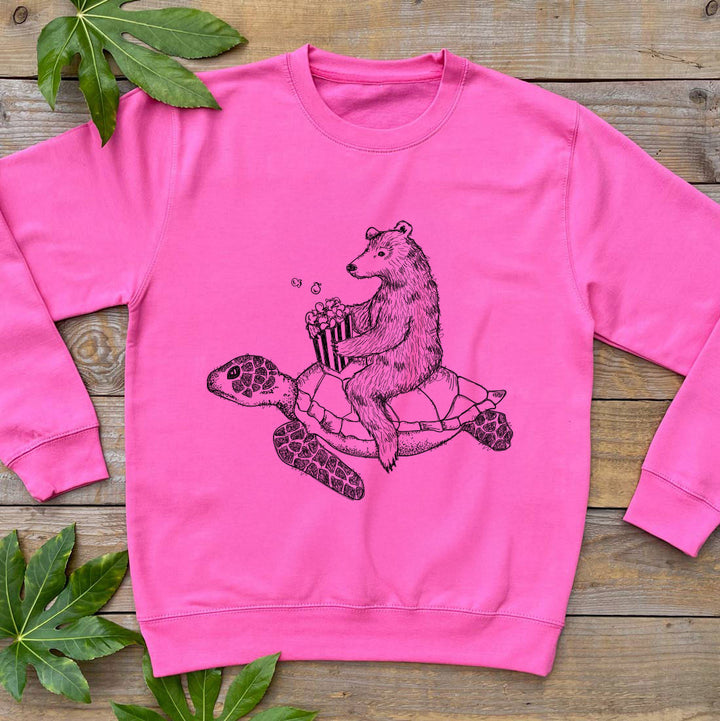 PINK JJMPER WITH BEAR AND TURTLE