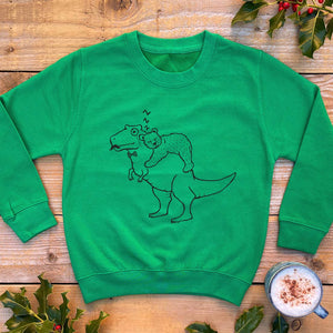 dinosaur and bear cub jumper