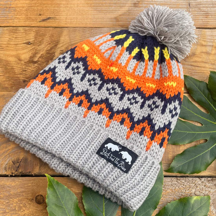 Retro Knit Bear Hat - Aperol Dream