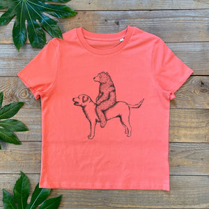 BEAR AND LABRADOR TSHIRT WOMENS