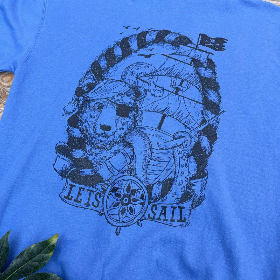 'Let's Sail' Front/Back print Hoodie