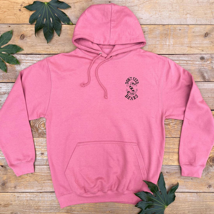 pink red hoodie with anchor print
