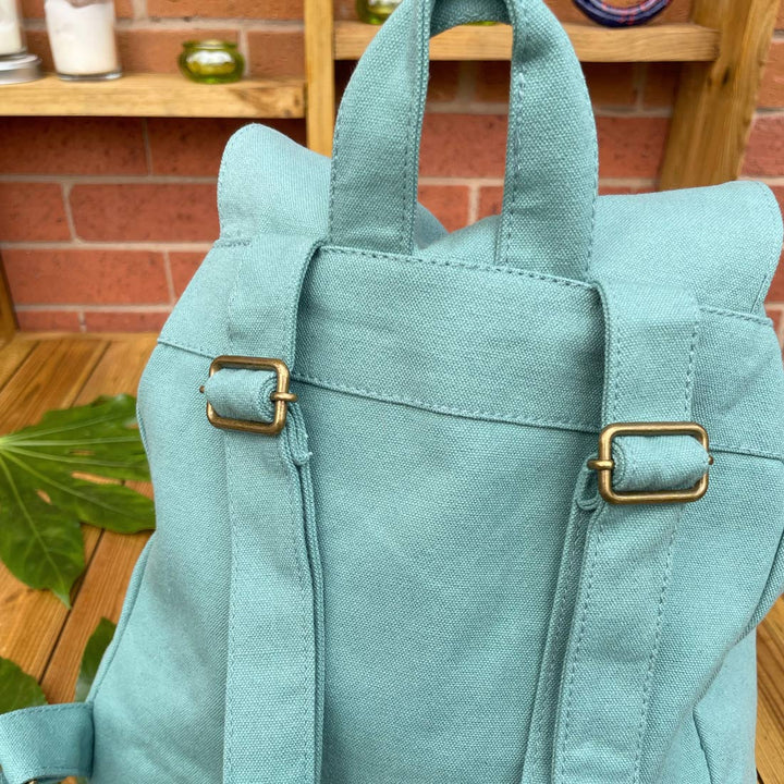 mint colour backpack straps