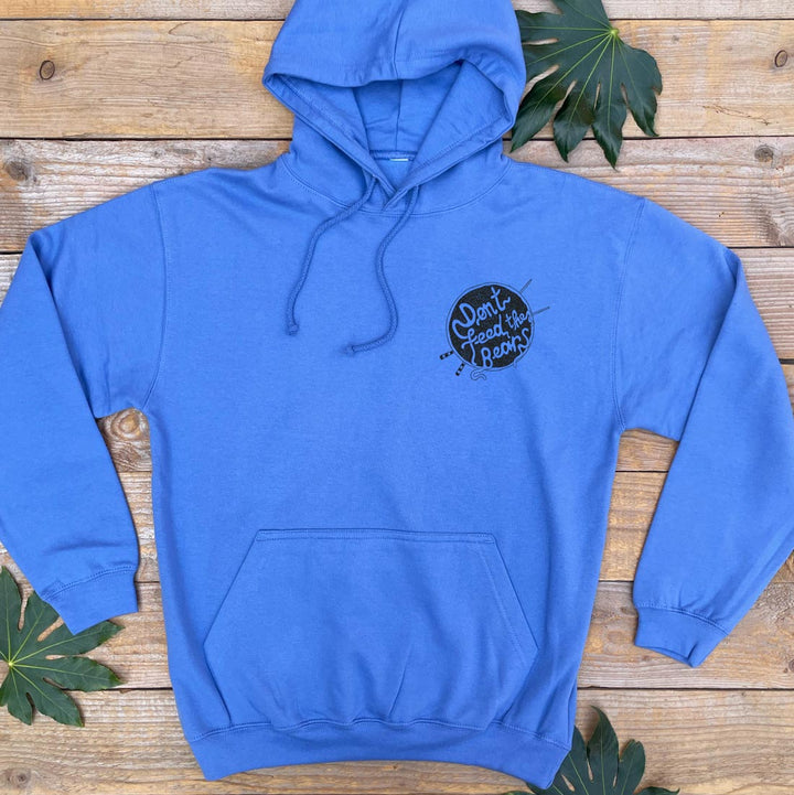 blue hoodie with noodle design