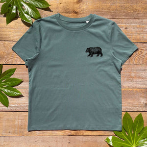 LITTLE WALKING BEAR POCKET PRINT TSHIRT