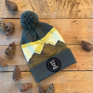 'Don't Feed The Bears' Bobble Hat - Sunset Mountain