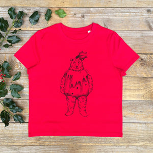 RED BEAR XMAs pudding tee
