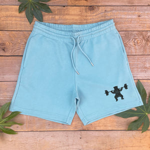 power lifter bear shorts in green