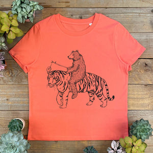 TIGER RIDING BEAR WOMENS