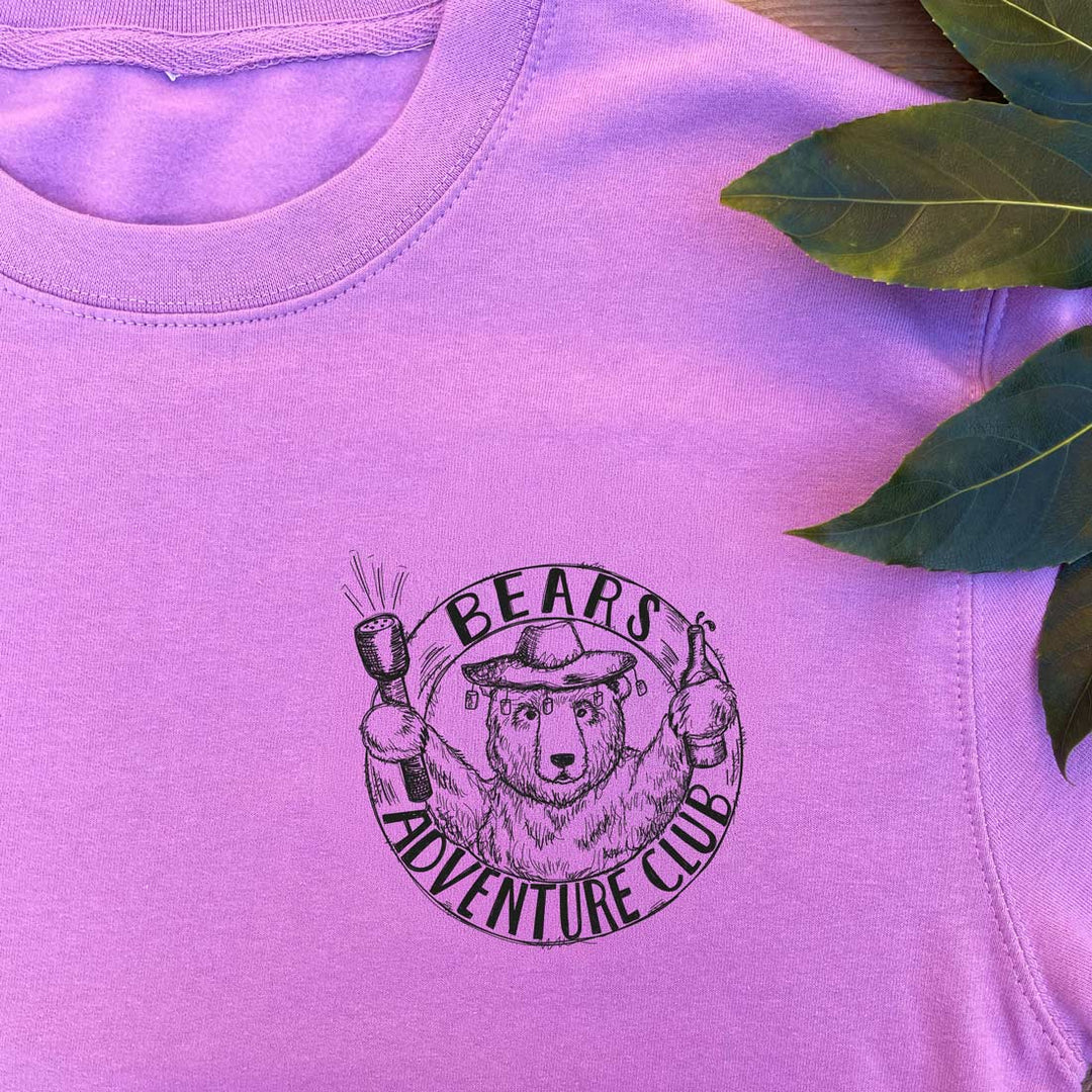 bears adventure club purple jumper
