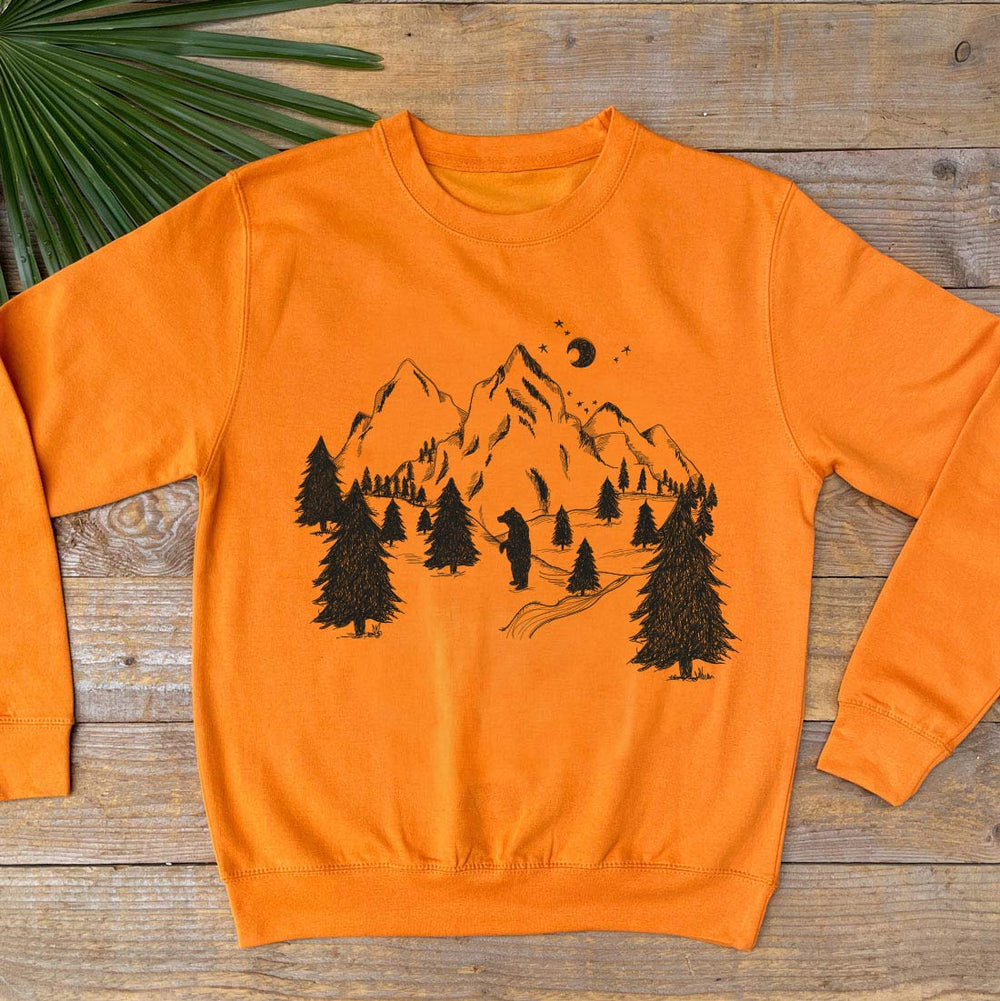 bear in the woodlands mens jumper
