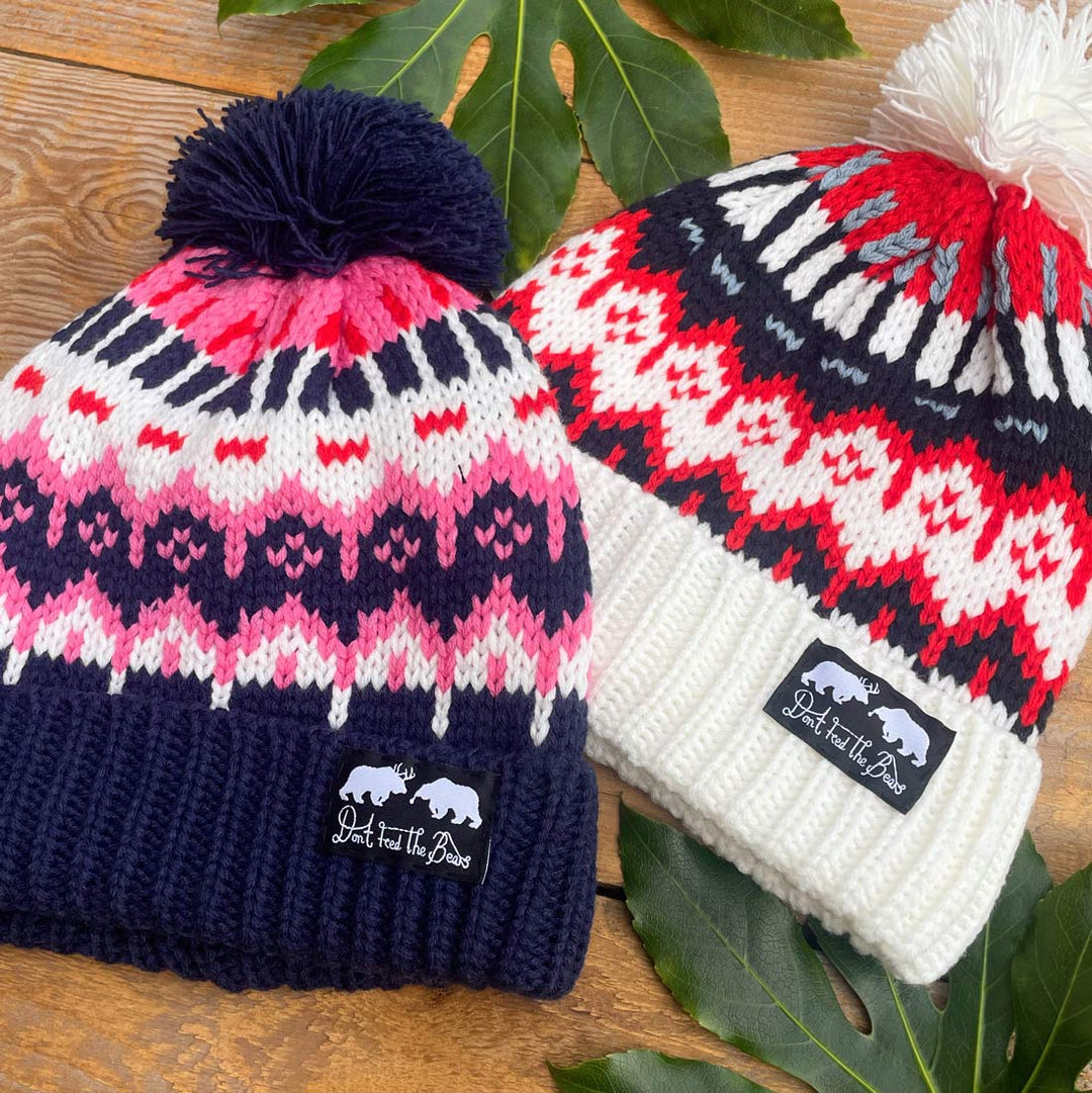 group of colourful beanies