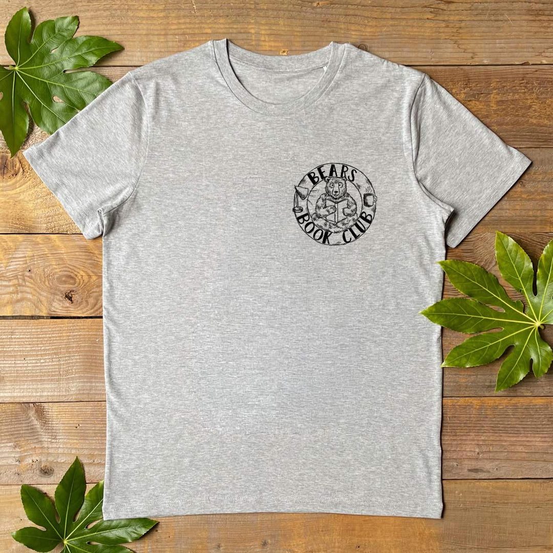 grey mens tshirt with bear design