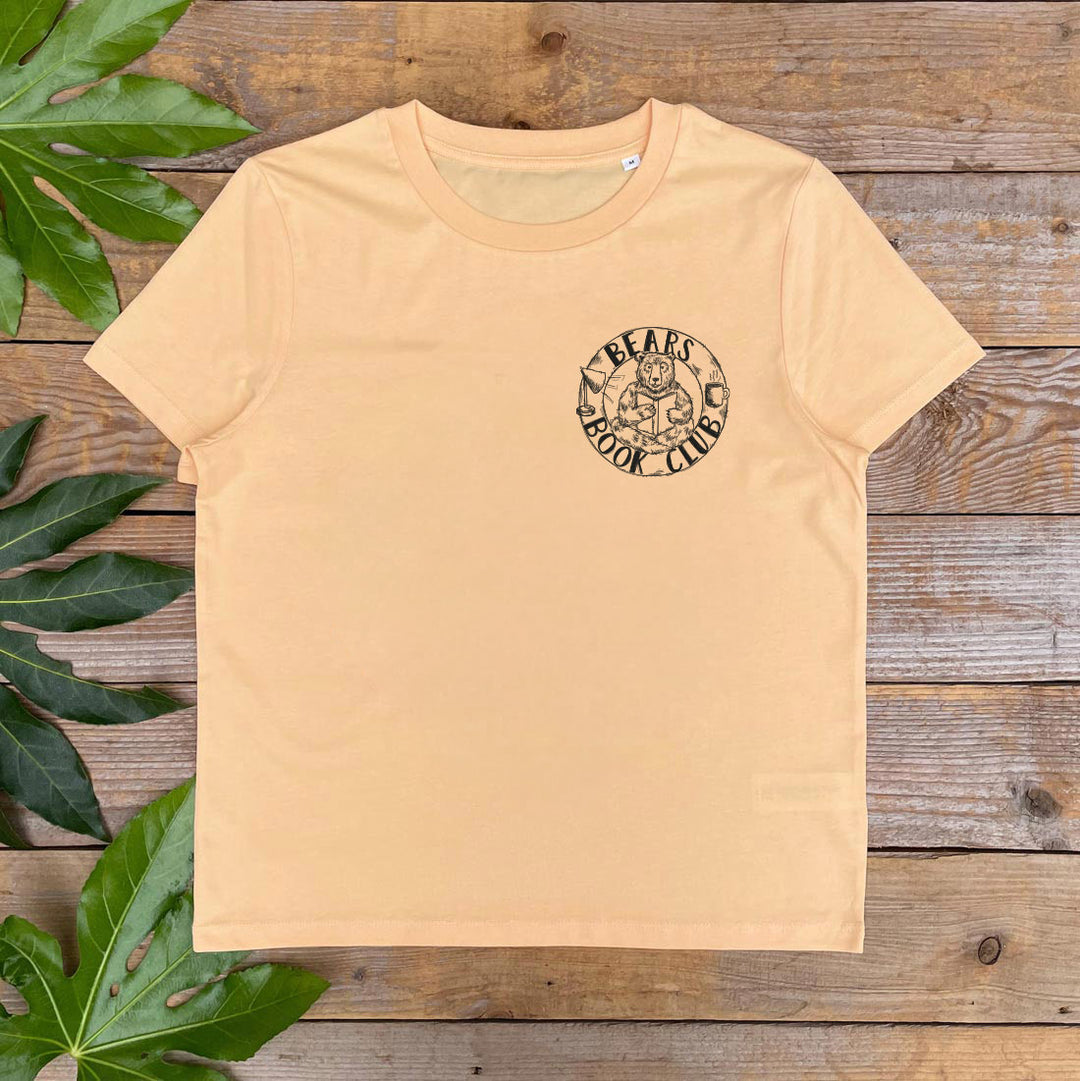 womens popcorn tshirt with pocket bear print