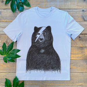 bowie bear lilac tshirt