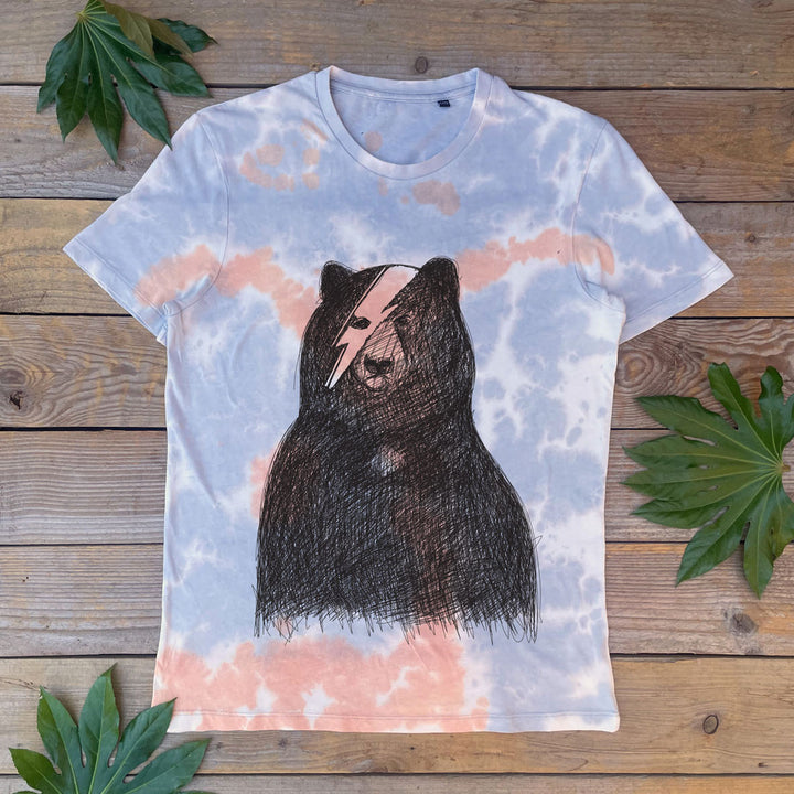 bowie bear tie dye tee