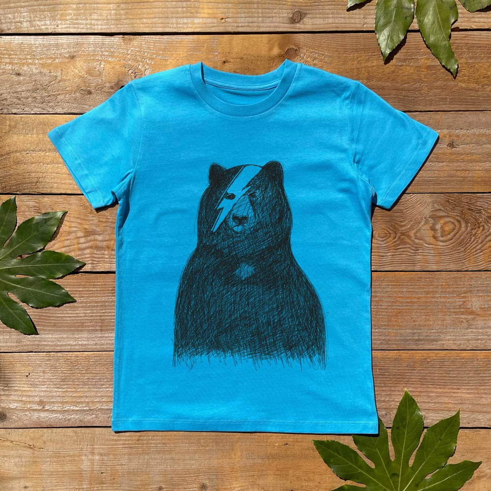 blue kids bear tshirt