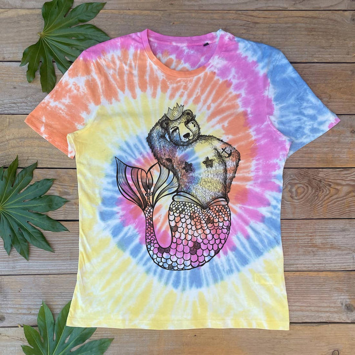 tie dye mermaid bear tshirt