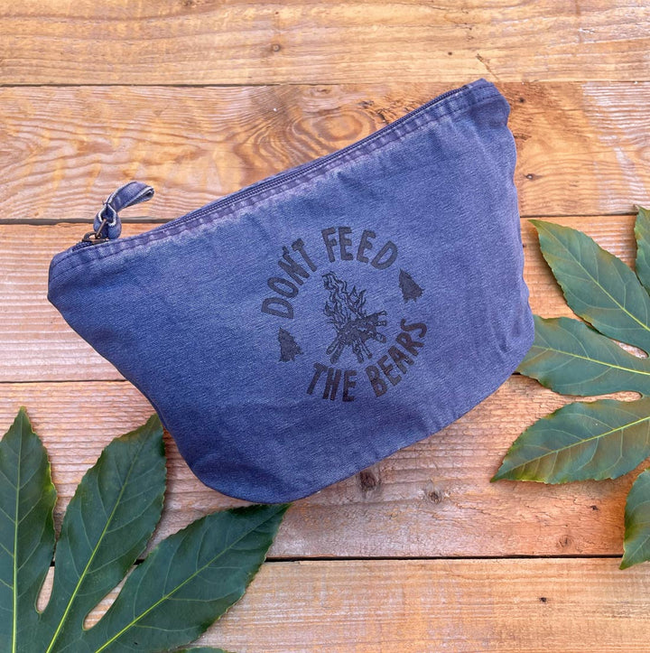 toiletry bag with campfire print