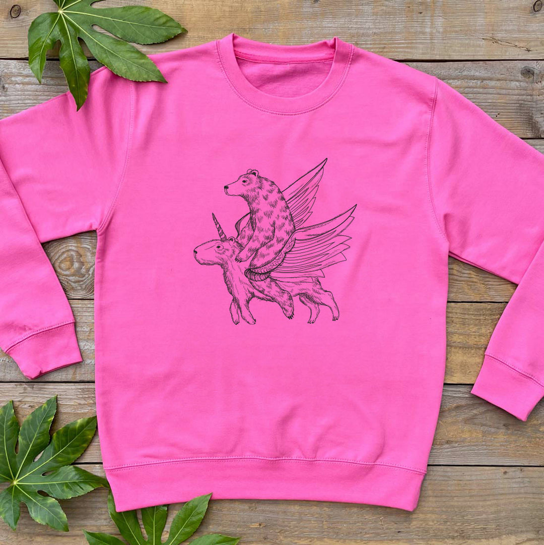 capybara unicorn jumper pink