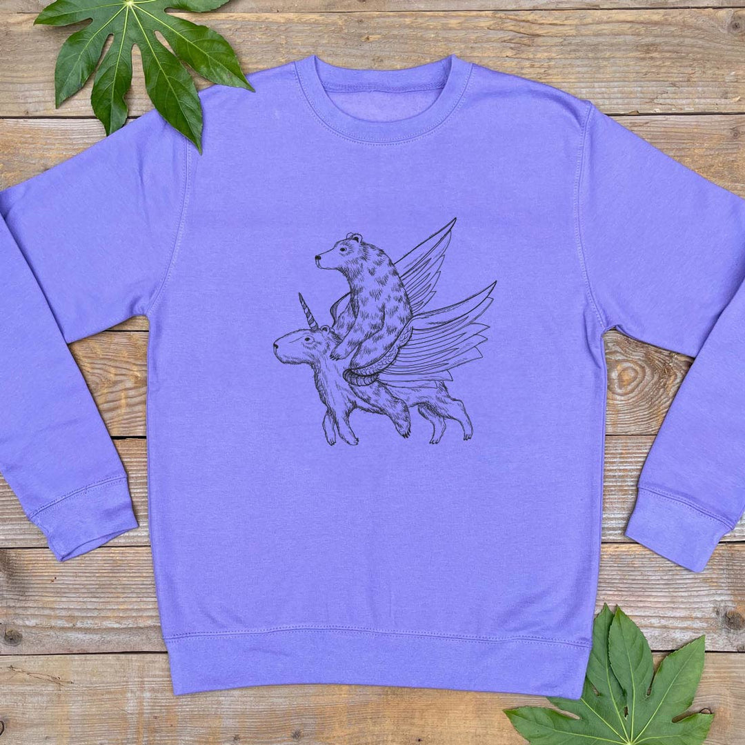 capybara unicorn jumper purple