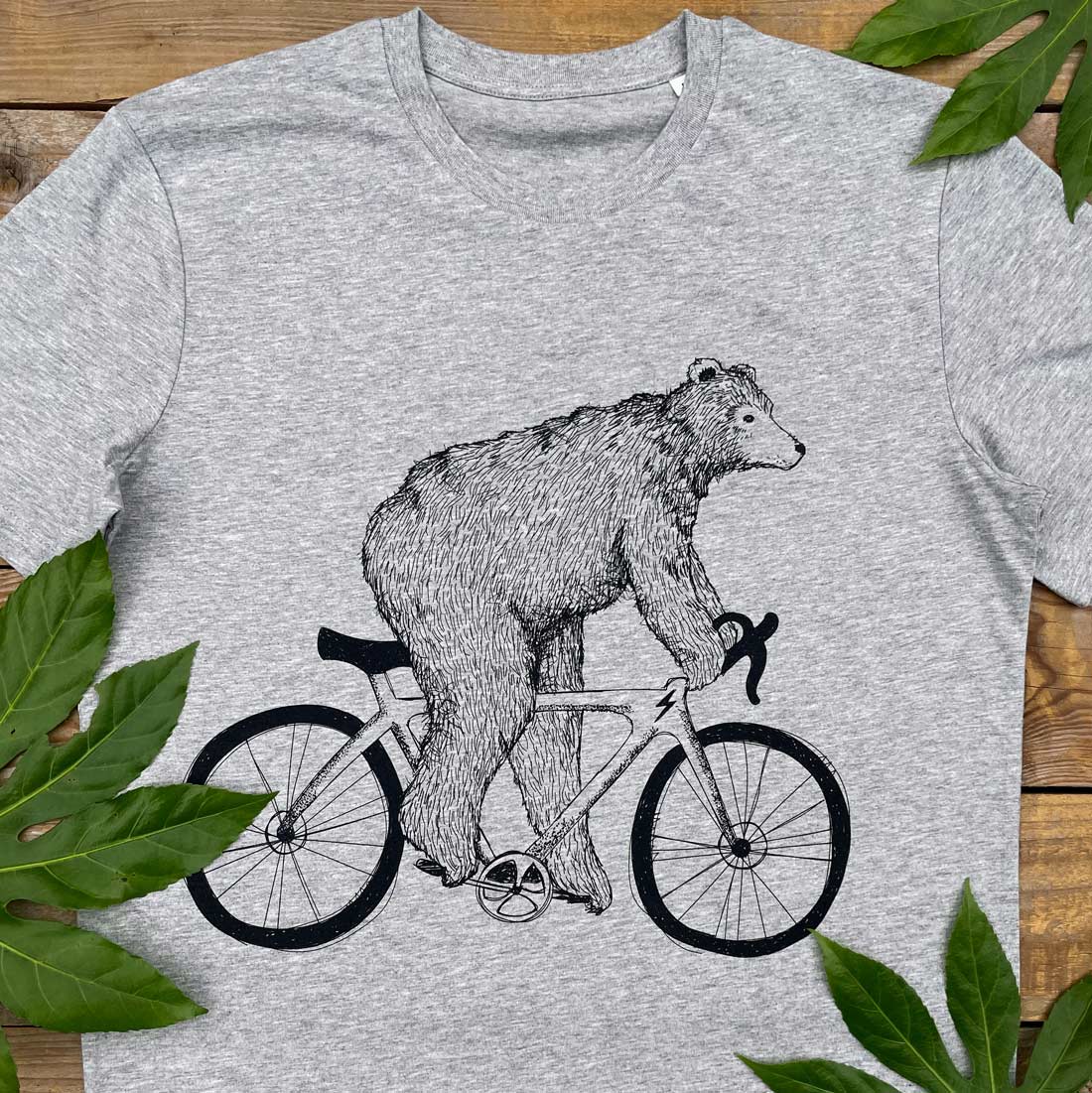 bear riding racer tee