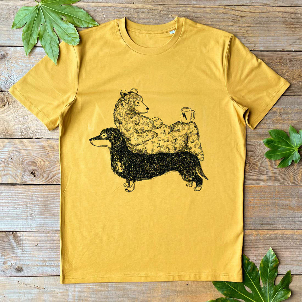 dachshund and bear tshirt