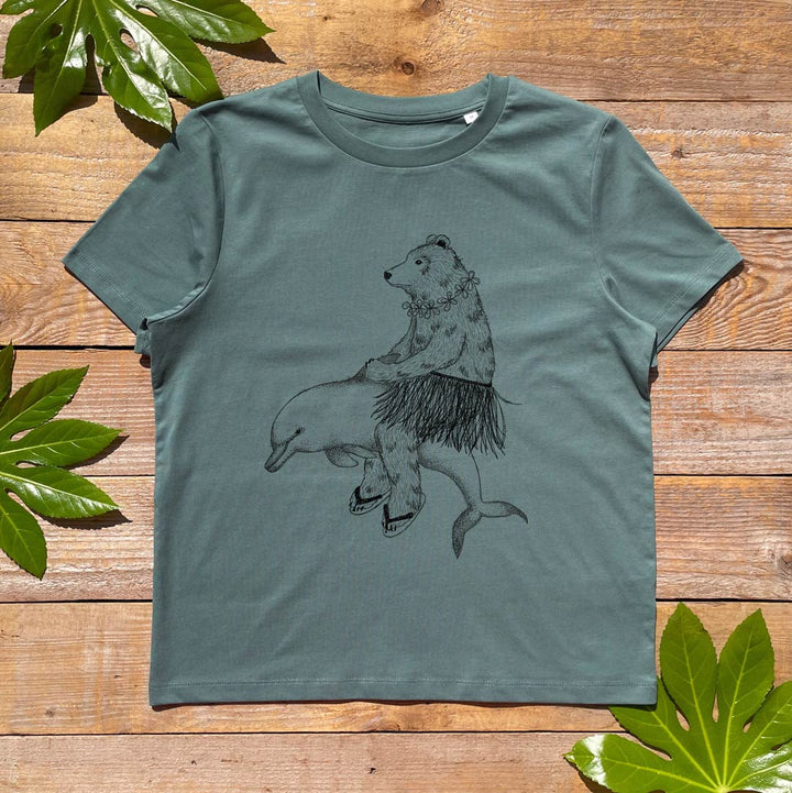 bear and dolphin womens tee