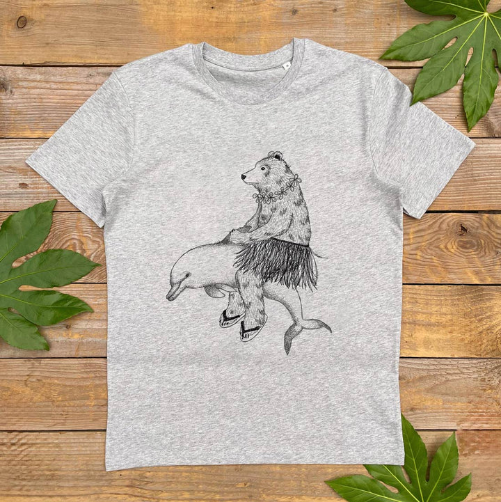 bear and dolphin hawaii tshirt