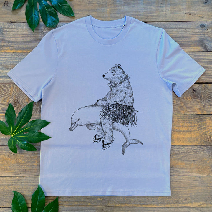 dolphin and bear lilac tee