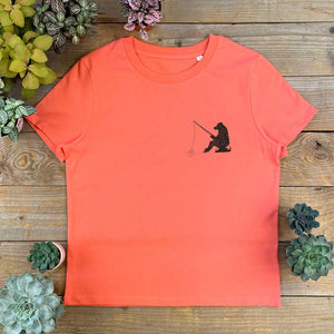 womens fishing bear tee