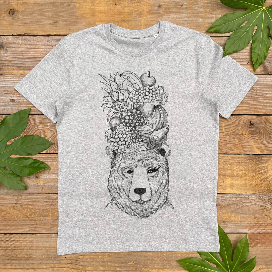 bear with fruit hat tee