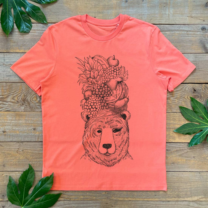 mens bear and fruit hat tee
