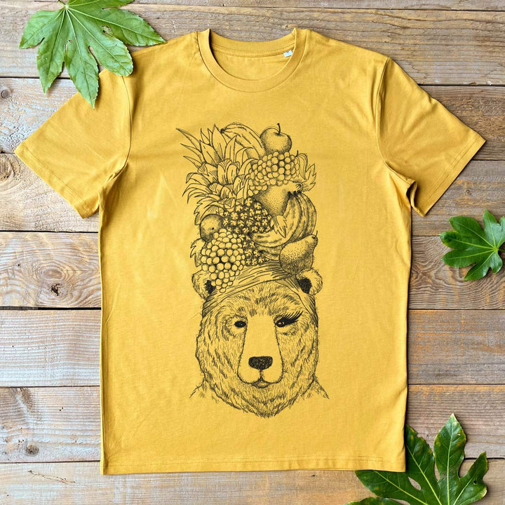 bear in fruit hat mens tee