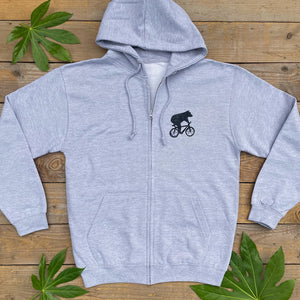 bear riding bike hoodie