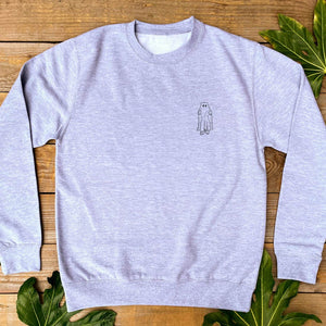 grey bear ghost print jumper