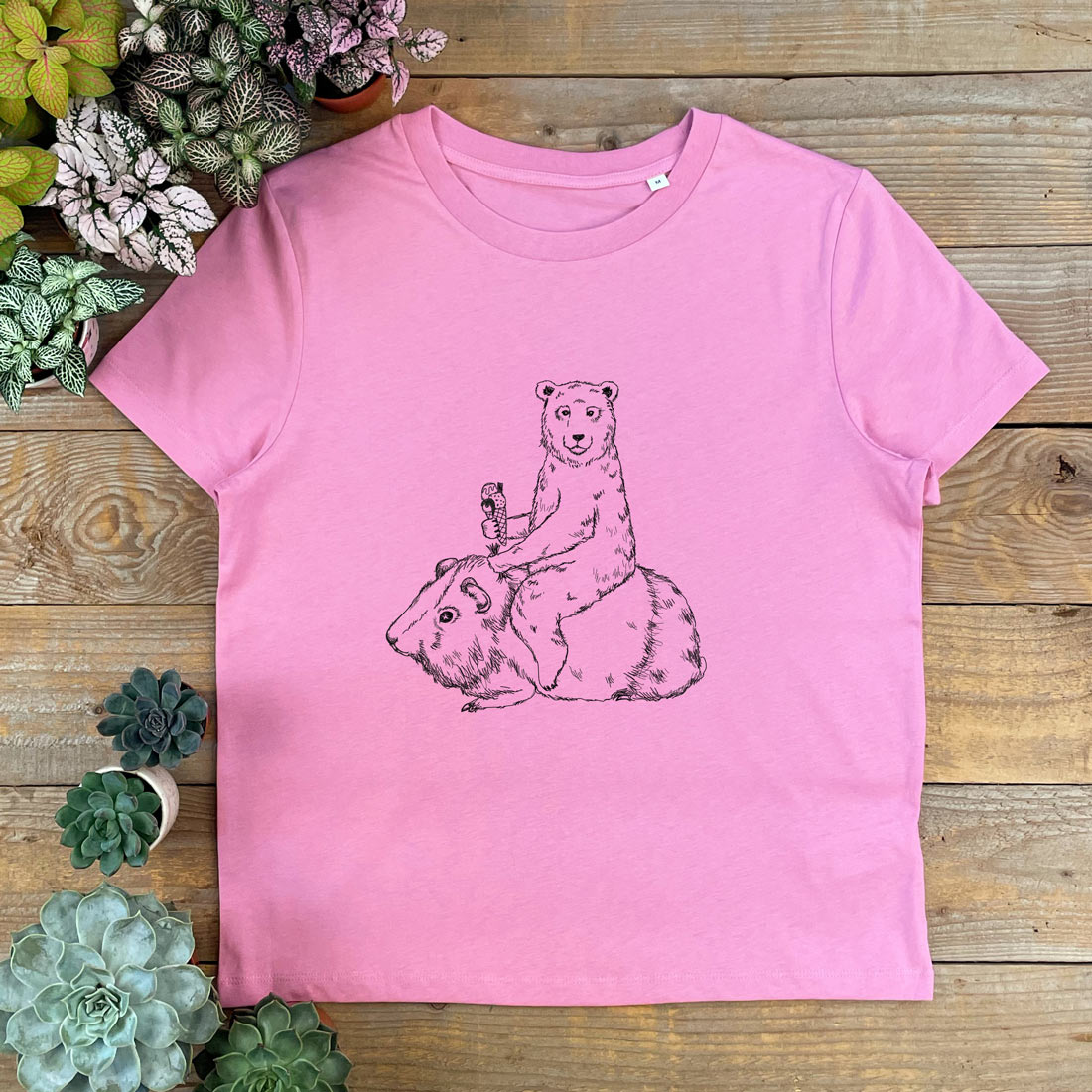 guinea pig pink womens tee