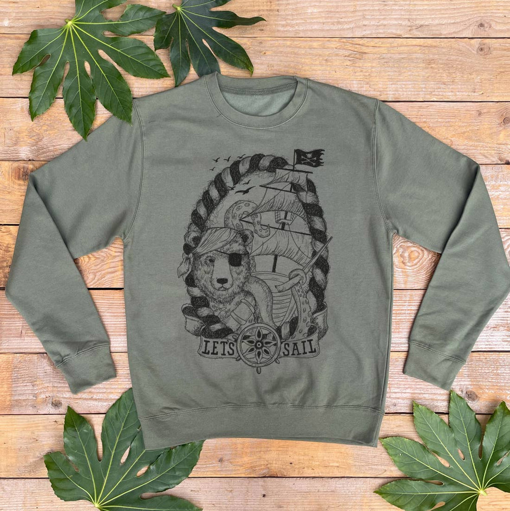 bear jumper with pirate ship