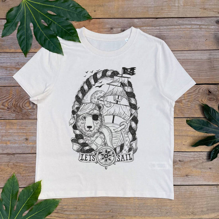 womens tee with pirate bear design