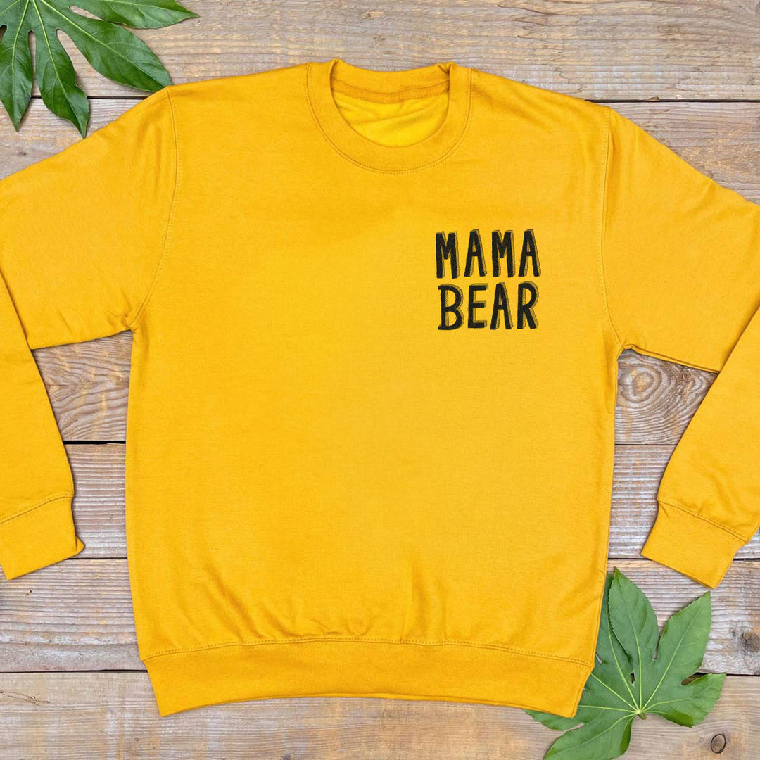 womens jumper with mama bear text print